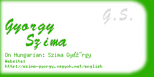 gyorgy szima business card